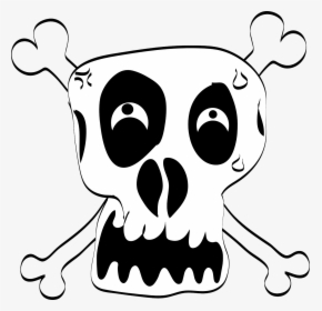 Funny Skull Svg Clip Arts 600 X 578 Px - Skull And Crossbones Funny, HD Png Download, Free Download