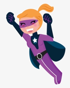 Superhero Girl Clipart , Png Download - Super Hero Girl Flying, Transparent Png, Free Download