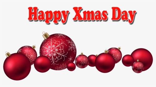 Xmas Day Png Transparent Image - Red Christmas Ornaments Png, Png Download, Free Download
