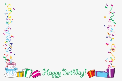 Frame Clipart Happy Birthday - Birthday Border Png, Transparent Png, Free Download