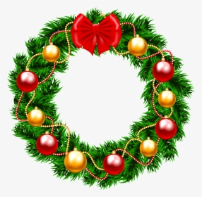 Christmas Wreath Png Clipart Image - Christmas Wreath Png Transparent, Png Download, Free Download