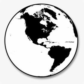 Globe Black And White Earth Grid , Png Download - Vector America Continent Map, Transparent Png, Free Download