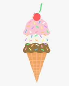 Ice Cream Cones Chocolate Ice Cream Sundae - Transparent Background Ice Cream Clip Art, HD Png Download, Free Download