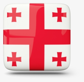 Glossy Square Icon - Georgia Flag High Quality, HD Png Download, Free Download