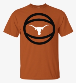 Texas Longhorns Basketball And Logo Performance T-shirt - Basketball Texas Shirt Longhorns, HD Png Download, Free Download