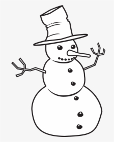Snowman Black And White Snowman Clipart Black And White - Snowman Black And White, HD Png Download, Free Download