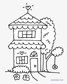 Lake House Free Clipart Black And White - Setting Clipart Black And White, HD Png Download, Free Download