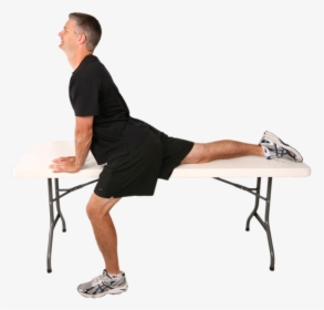 Psoas Stretches Stretch - Hip Flexor Stretch On Table, HD Png Download, Free Download