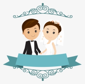 Cartoon Wedding Couple Png, Transparent Png, Free Download