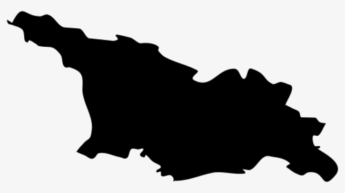 File Flag Map Of - Georgia Country Map Black, HD Png Download, Free Download