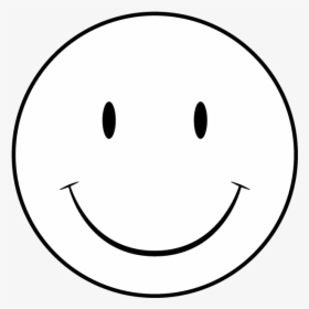 Happy Face Black And White - White Smiley Face Png, Transparent Png, Free Download
