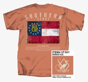 St301 - Southern Strut Flag Shirt, HD Png Download, Free Download