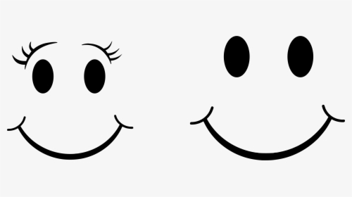 Transparent Happy Face Png Black And White - Black And White Happy Face Clipart, Png Download, Free Download