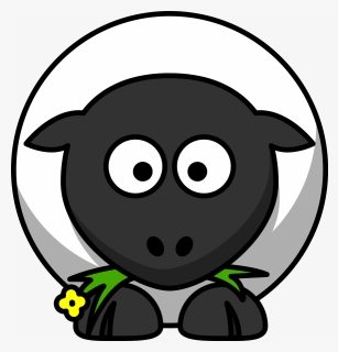 Sheep, Round, Cartoon, Face, Lamb, Eating, Farm, Animal - Cartoon Farm Animal Clipart, HD Png Download, Free Download