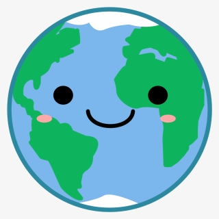 Globe Earth Clipart Kawaii Vector Image Transparent - Happy Earth, HD Png Download, Free Download