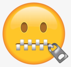 Zipper Mouth Emoji, HD Png Download, Free Download