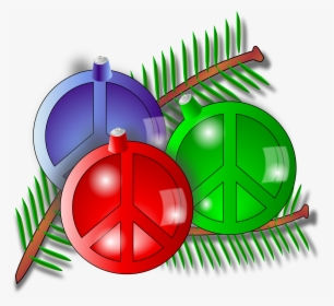 Xmas Globe Christmas Holiday Peace Symbol Sign Christmas - Christmas Ornaments Clipart, HD Png Download, Free Download
