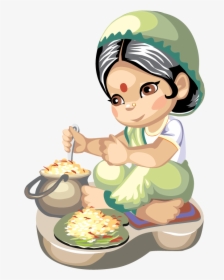 Picture Black And White Images Of Png Spacehero Pictures - Indian Woman Cooking Vector, Transparent Png, Free Download