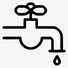 Tap Water Png Black And White - White Tap Water Icon, Transparent Png, Free Download