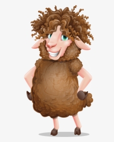 Cartoon Sheep Vector Character - Sheep Characters, HD Png Download, Free Download