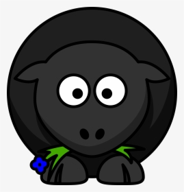 Lemmling Cartoon Sheep Black Remix Clipart - Cartoon Black Sheep Png, Transparent Png, Free Download
