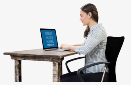 Person Sitting At Desk Png, Transparent Png, Free Download