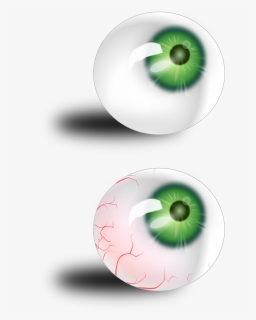 Eyeball Green &amp - Cartoon Bloodshot Eyes, HD Png Download, Free Download
