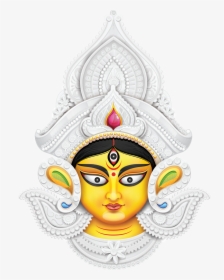 Maa Durga Face Hd Image - Durga Puja Background Hd, HD Png Download, Free Download