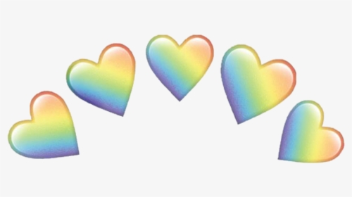 Crown Emoji Png -heart Rainbow Emojis Crown Emoji Hearts - Rainbow Heart Emoji Transparent, Png Download, Free Download