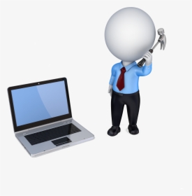 Transparent Person On Computer Png - Computer Repair Background Png, Png Download, Free Download