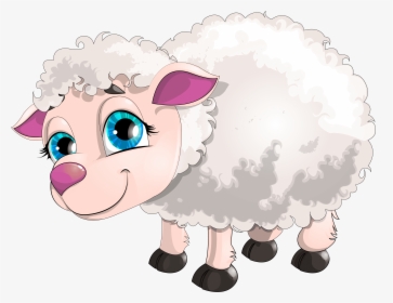 Cute White Lamb Png Clipart Picture - Animals Cartoon Sheep Png, Transparent Png, Free Download
