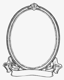 Oval Frame Clip Art - Frame Black And White, HD Png Download, Free Download