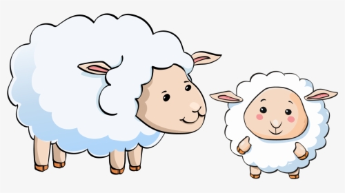 Funny, Sheep, Lamb, Cute, Baby - Sheep And Lamb Cartoon, HD Png Download, Free Download