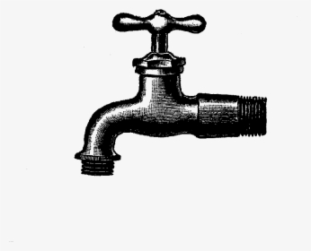 Faucet Clipart Water Faucet - Vintage Faucet Clip Art, HD Png Download, Free Download