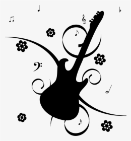 Guitar Musical Notes Clip Arts - Guitarra Imagenes De Notas Musicales, HD Png Download, Free Download