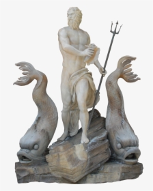 Clip Art Neptune Mythology - Poseidon Transparent Statue, HD Png Download, Free Download
