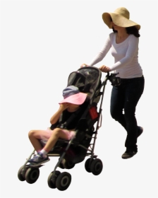 Person Pushing Stroller Png, Transparent Png, Free Download