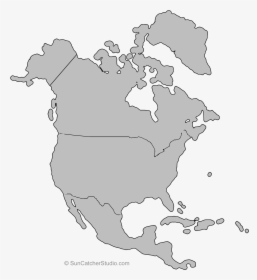 North America Outline Png Free Clipart North America - North America Continent Outline, Transparent Png, Free Download