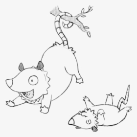 Transparent Possum Png - Cartoon Opossum Drawing, Png Download, Free Download