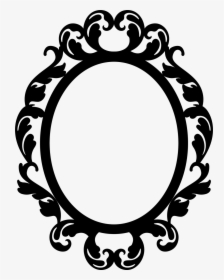 Oval Frame Svg Cut File - Baroque Frame Silhouette, HD Png Download, Free Download
