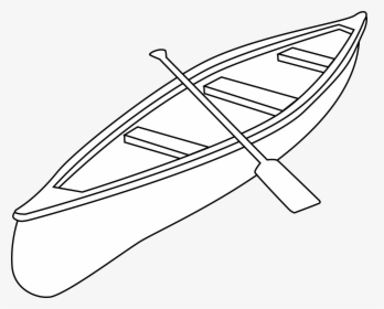 Paddle Clipart Canoe Drawing - Easy To Draw Canoe, HD Png Download, Free Download