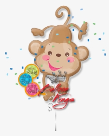 Baby Shower Fisher Price Monkey - Baby Shower Baby Monkey Cartoon, HD Png Download, Free Download