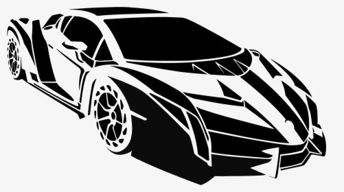 Lamborghini Silhouette Sports Car Lamborghini Veneno - Lamborghini Silhouette Png, Transparent Png, Free Download