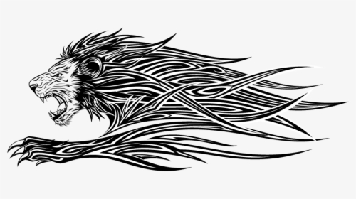 Angry Lion Png - Lion Of Judah Tribal, Transparent Png, Free Download