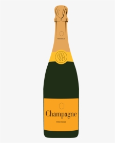 Beverage,wine,glass Bottle,wine Bottle,sparkling Beverage - Bottle Of Champagne Illustration, HD Png Download, Free Download