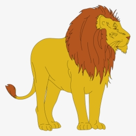 Lion Clip Art Male Lion Png - Animated Picture Of Lion, Transparent Png, Free Download
