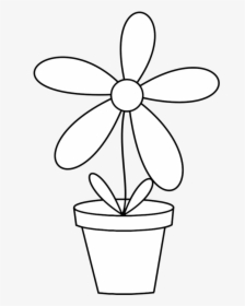 Flower Pots Png Black And White Stock Techflourish - Flowerpot, Transparent Png, Free Download