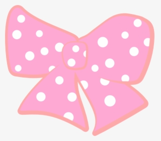 Pink And White Polka Dot Bow, HD Png Download, Free Download