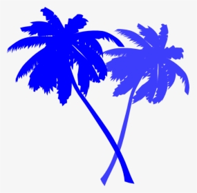 Black Palm Tree Png -palm Tree Black Clipart, Hd Png - Palm Tree Vector Png, Transparent Png, Free Download