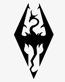 The Elder Scrolls V - Skyrim Logo Black And White, HD Png Download, Free Download